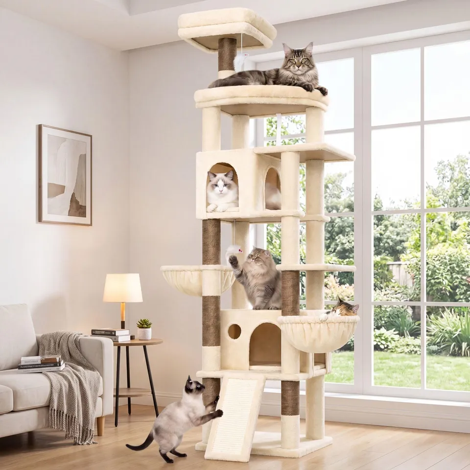 globlazer-f-series-f81h-arbre-chat-beige-81-pouces-grand image 1