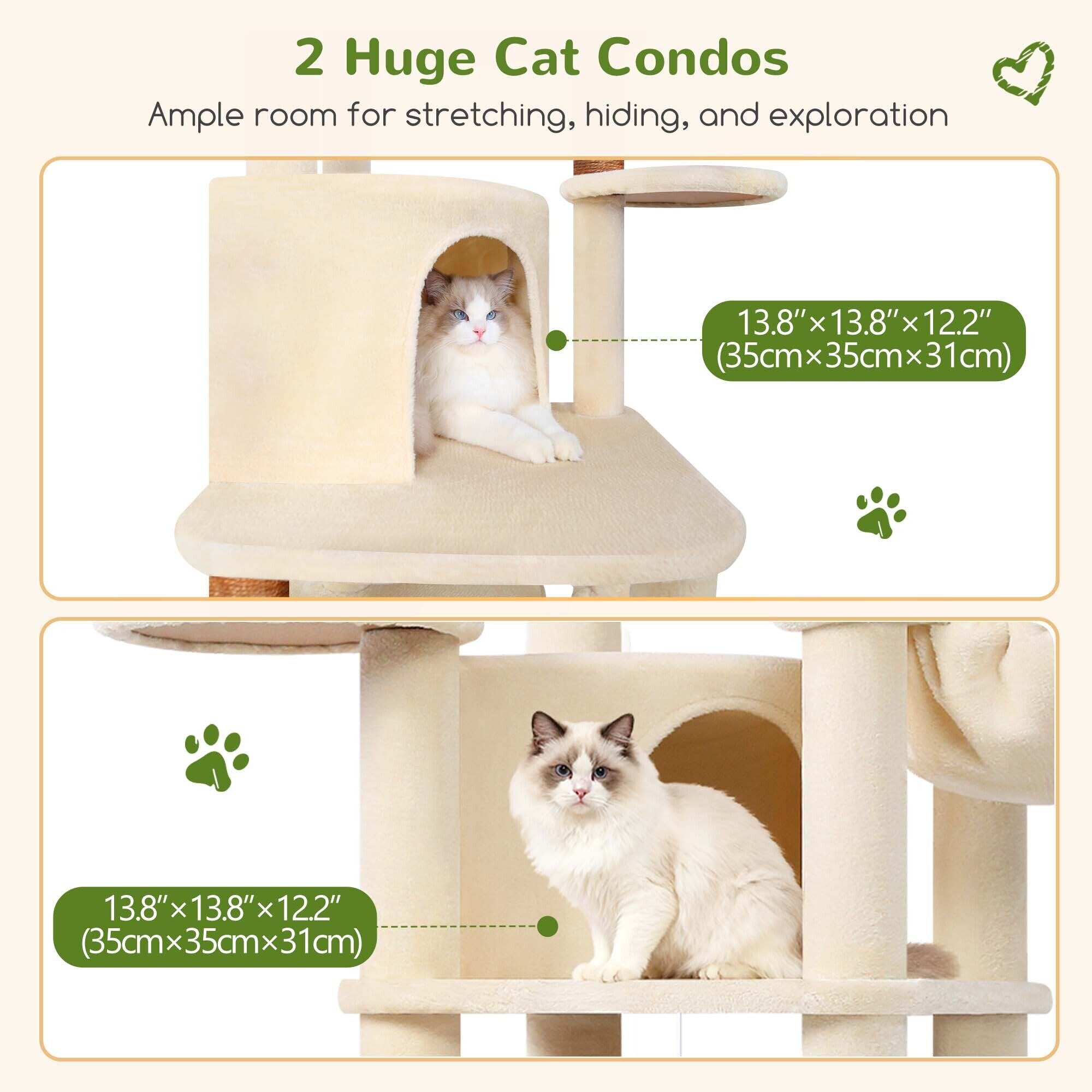 globlazer-c68-arbre-chat-beige-68-pouces-grands-chats image 7