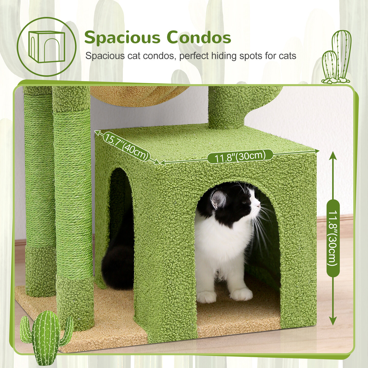 globlazer-f-series-f46a-arbre-chat-vert-117-cm-compact image 5