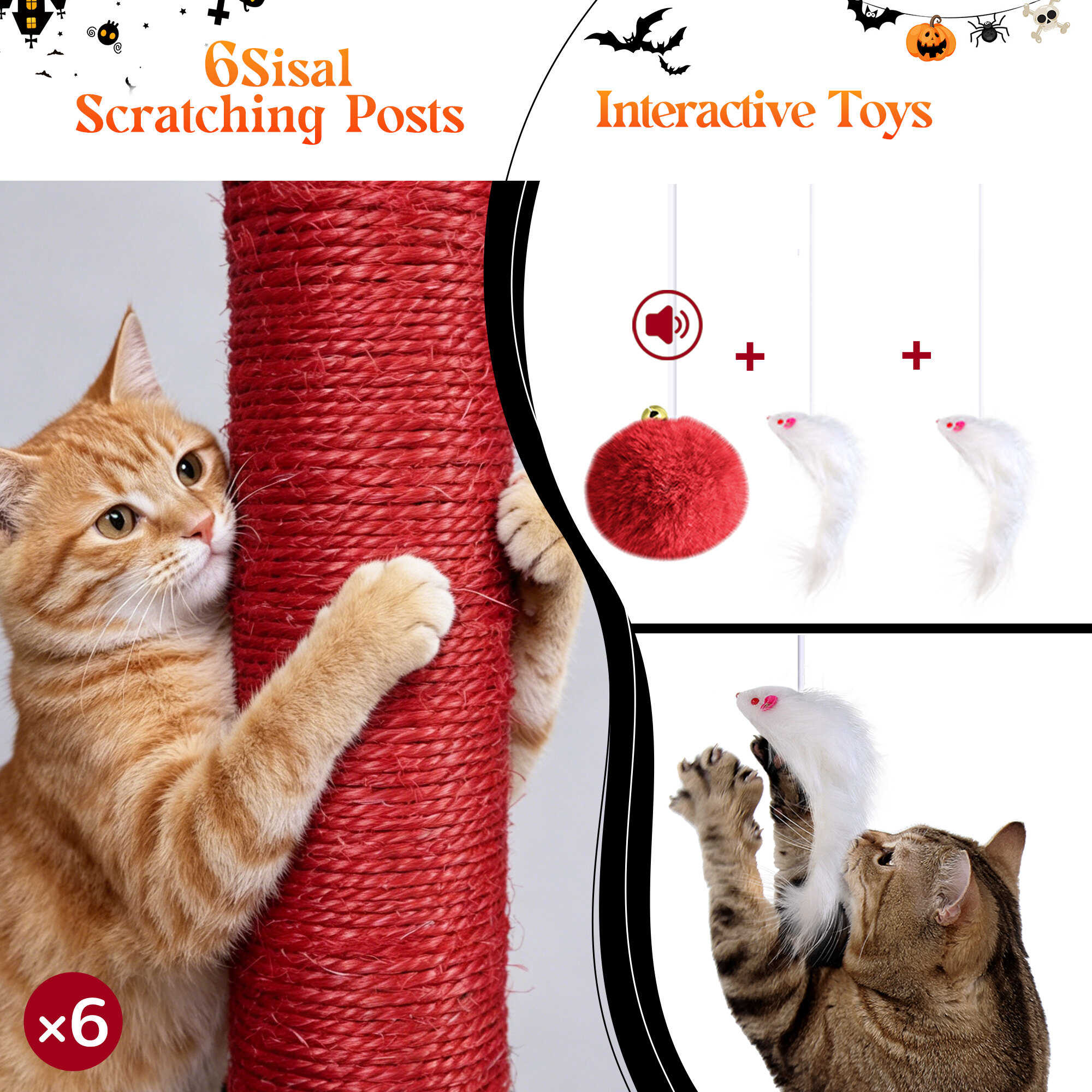 globlazer-c68-c-series-arbre-chat-d-angle-rouge-68-pouces image 6