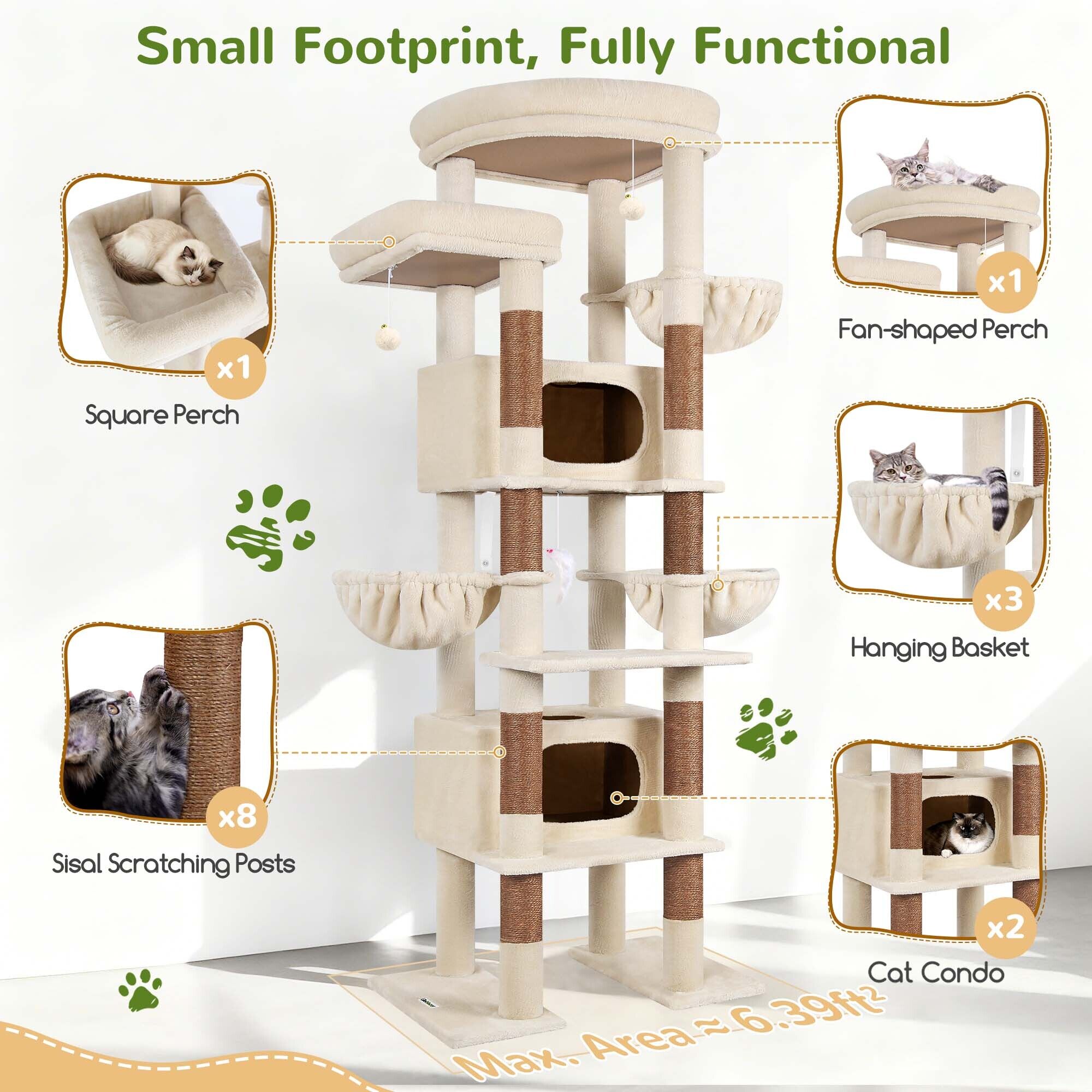 globlazer-f-series-f84-arbre-chat-beige-84-pouces-xxl image 5