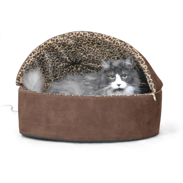 k-h-thermo-kitty-bed-deluxe-lit-chauffant-chat-mocha-small image 1