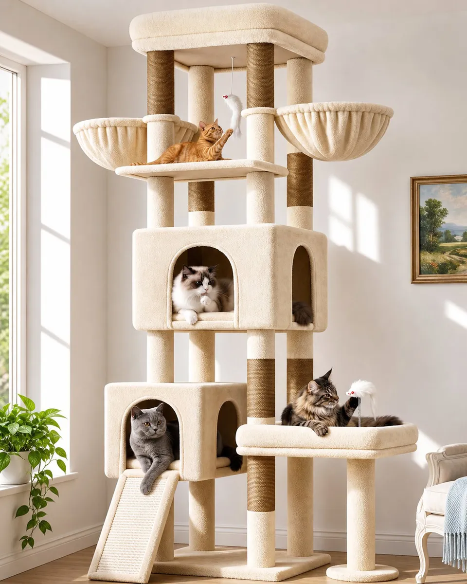 globlazer-s-series-s73b-arbre-chat-beige-185-cm-robust image 1