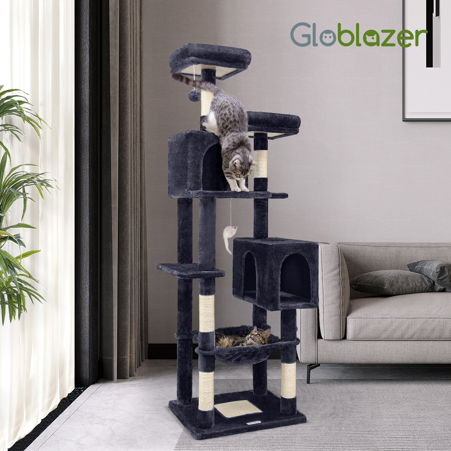 globlazer-f70-arbre-chat-gris-fonc-178-cm image 3
