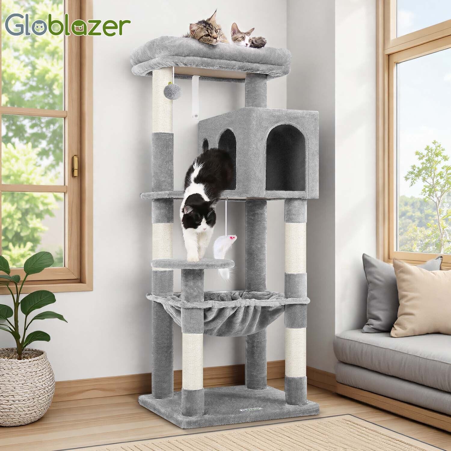 globlazer-f53-arbre-chat-135-cm-gris-clair-int-rieur image 8