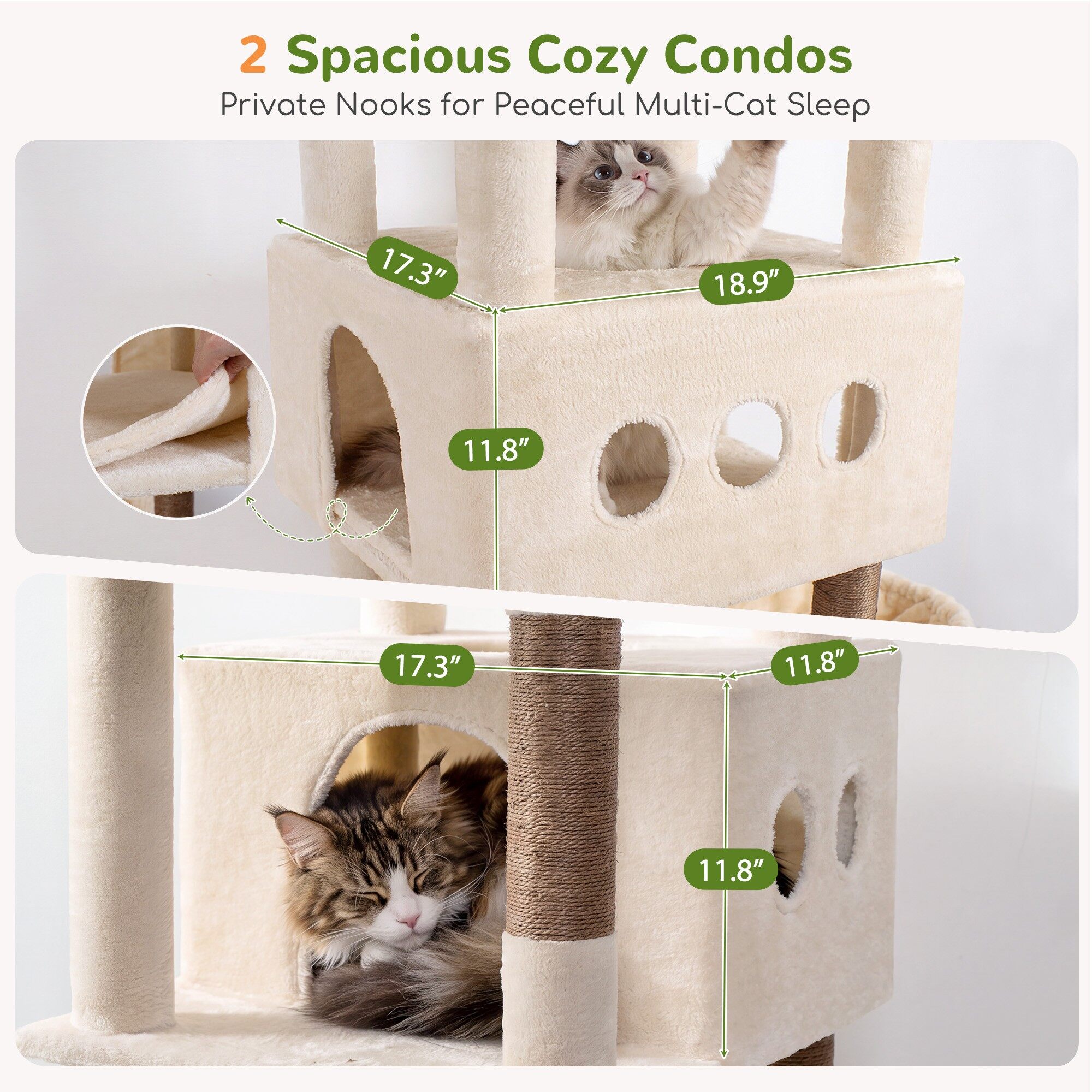 globlazer-s-series-84-pouces-arbre-chat-grand-chat-multi-niveaux image 4