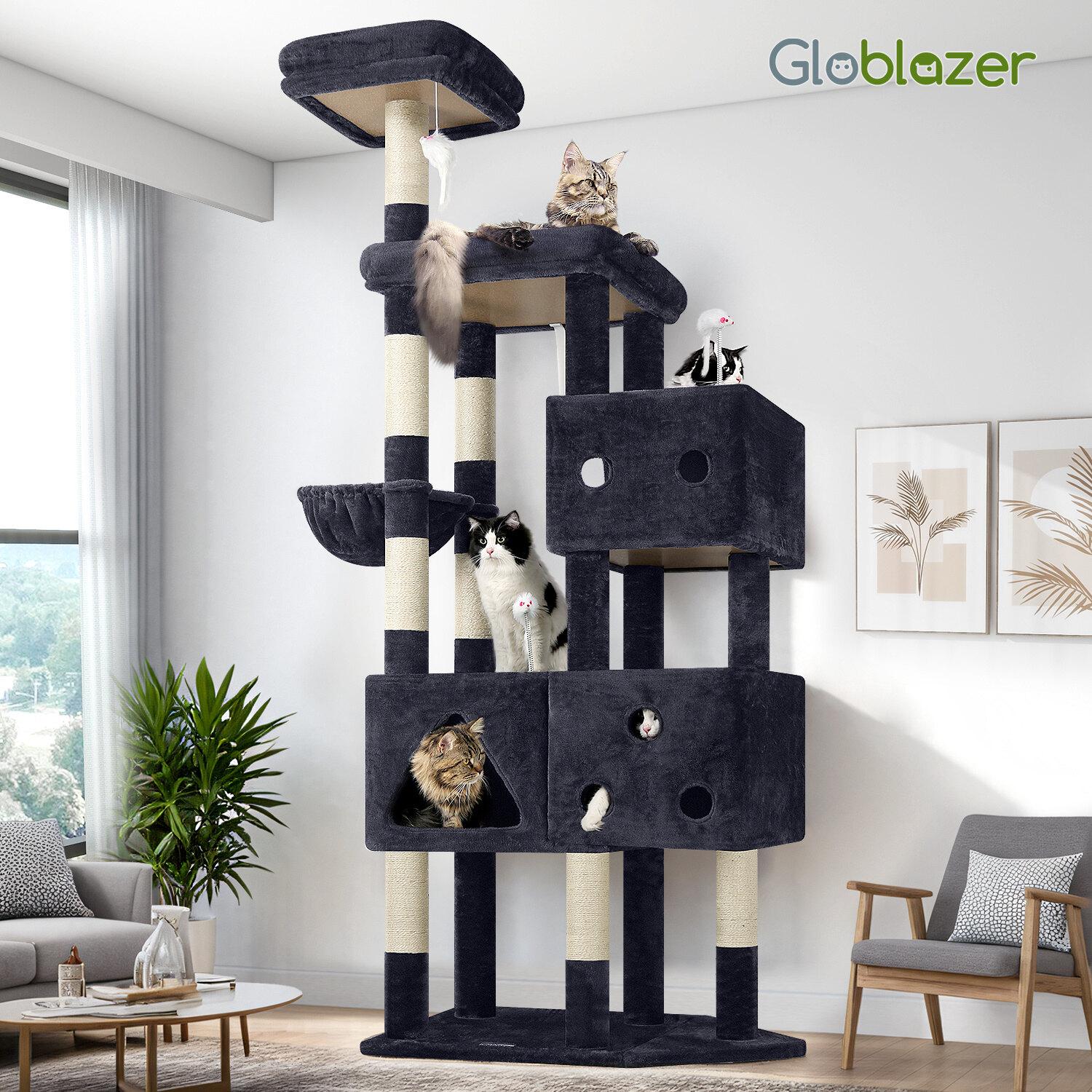 globlazer-f81-arbre-chat-gris-fonc-203-cm-xxl image 7