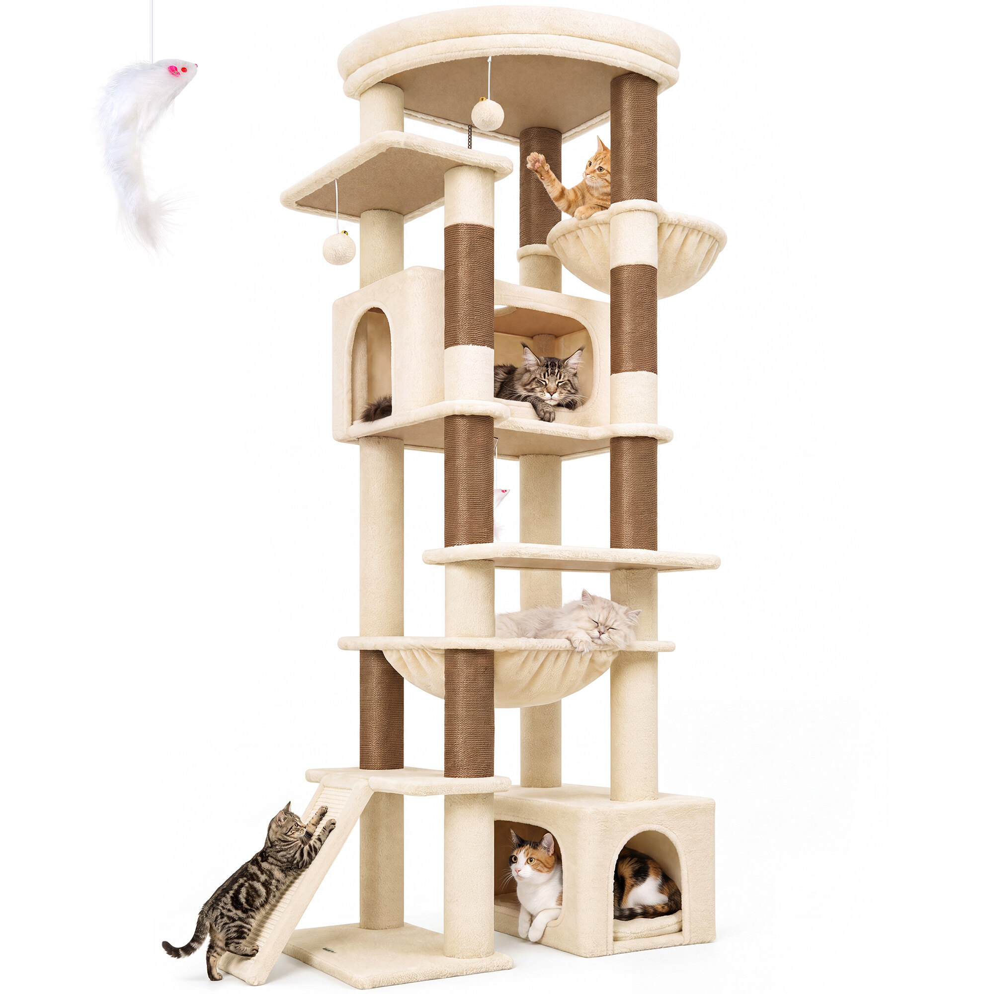 globlazer-f76e-arbre-chat-76-pouces-beige-haut image 2