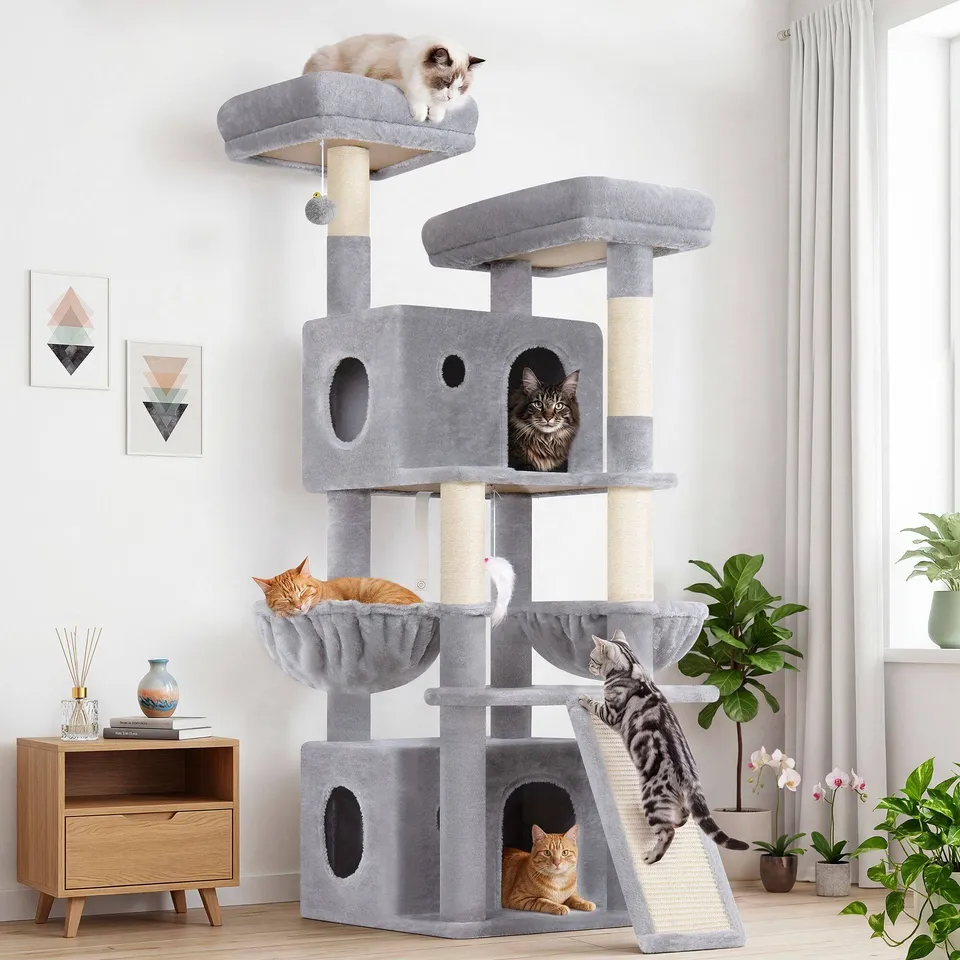 globlazer-f64b-f-series-arbre-chat-gris-clair-163-cm image 1