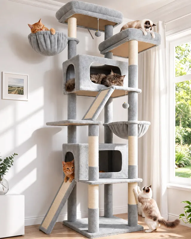 globlazer-s79-arbre-chat-79-pouces-gris-clair-grand image 1