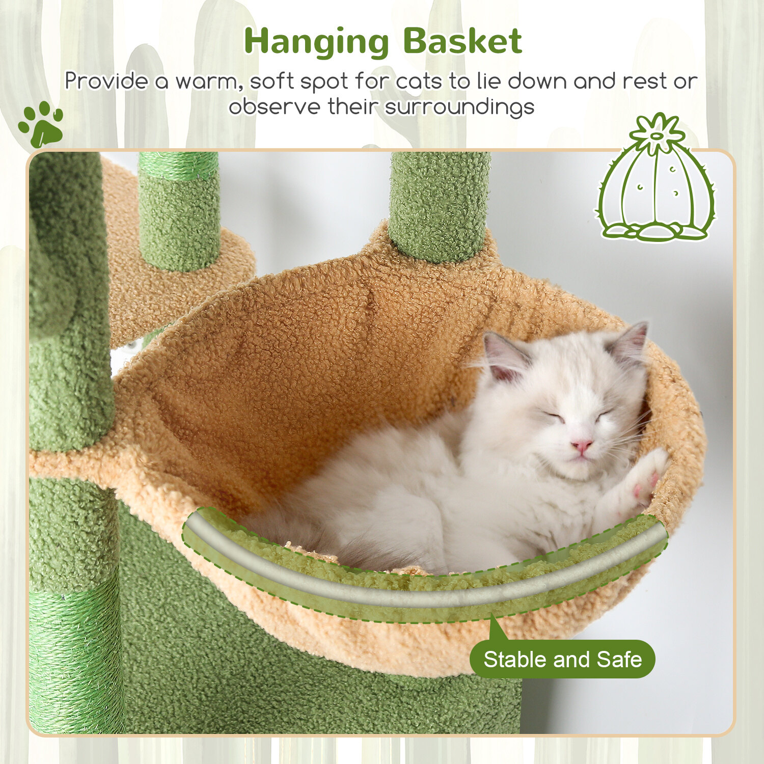 globlazer-f61-arbre-chat-vert-cactus-61-pouces-robuste image 5