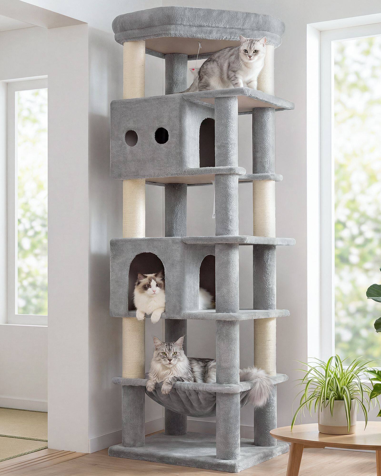 globlazer-f-series-f67-arbre-chat-gris-clair-170-cm-robuste image 1