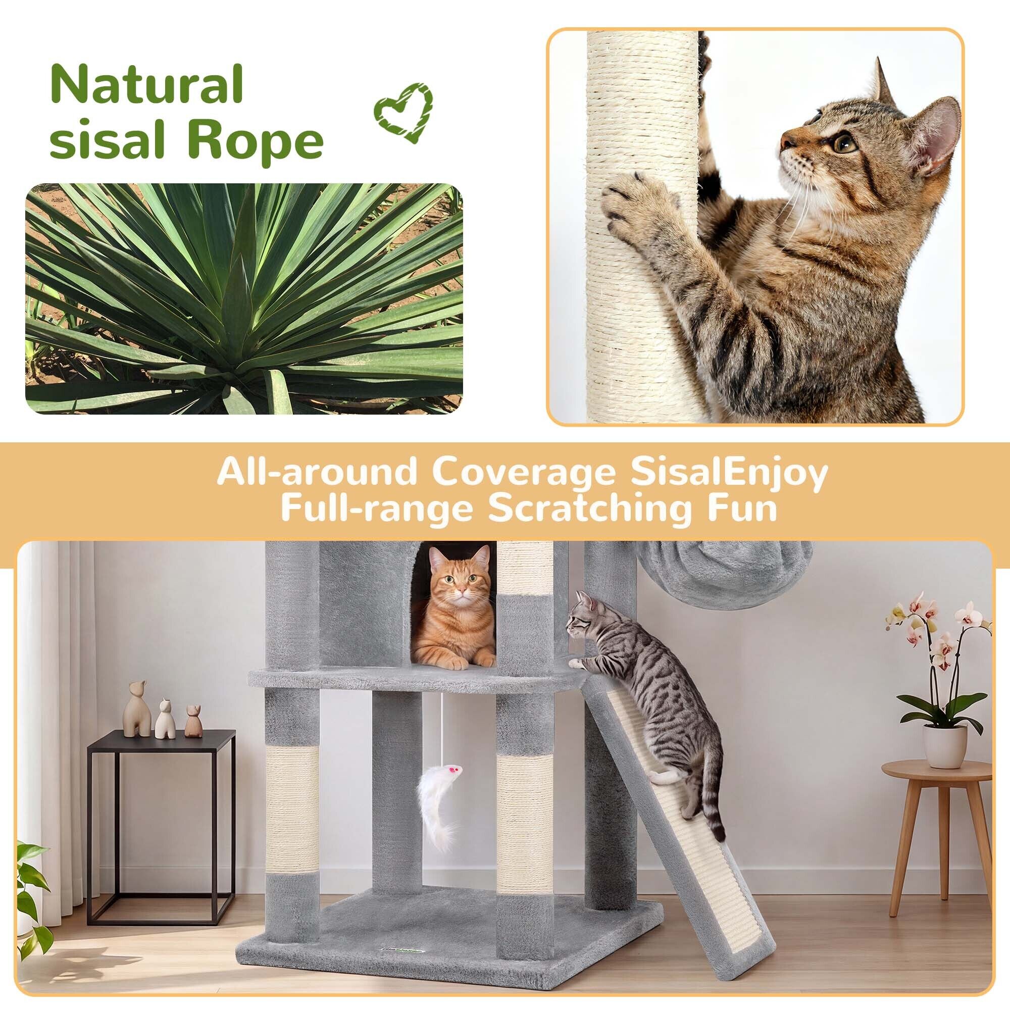 globlazer-f-series-f80h-arbre-chat-gris-clair-80-pouces-grand-chat image 7
