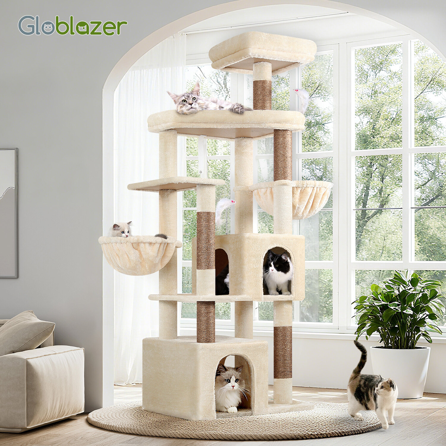globlazer-s-series-s68-arbre-chat-beige-68-pouces-grand image 8