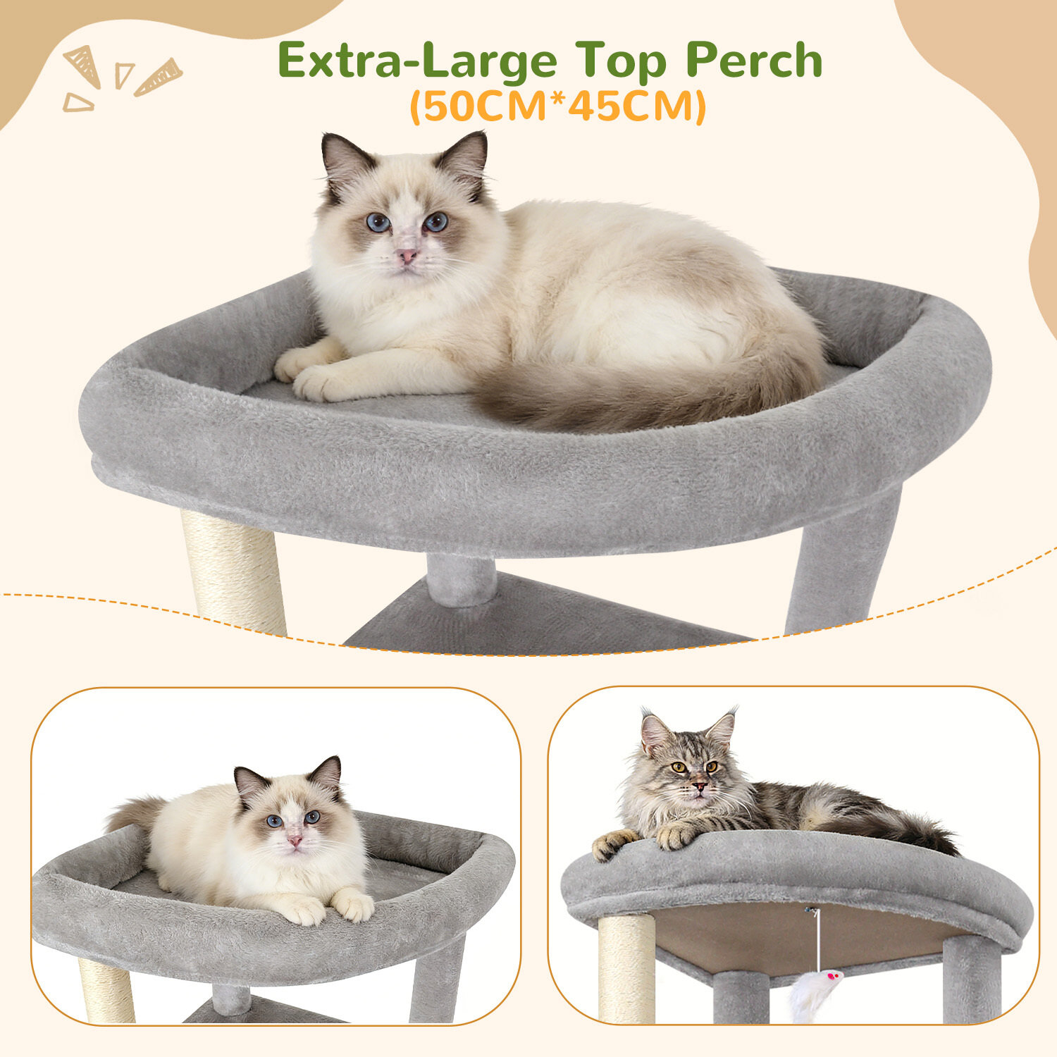 globlazer-c-series-c80-arbre-chat-gris-clair-80-pouces image 4