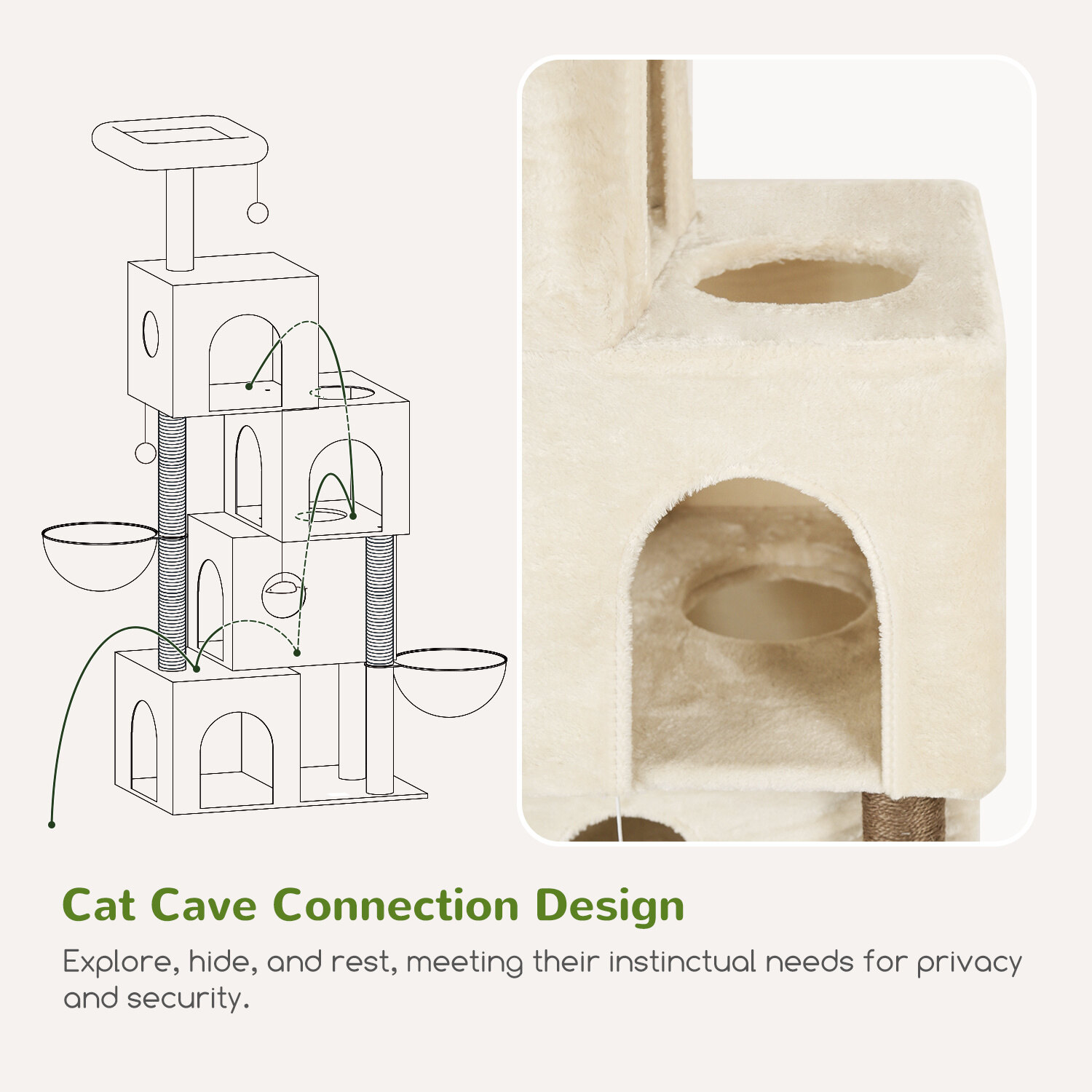 globlazer-f-series-f70c-arbre-chat-beige-178-cm image 4