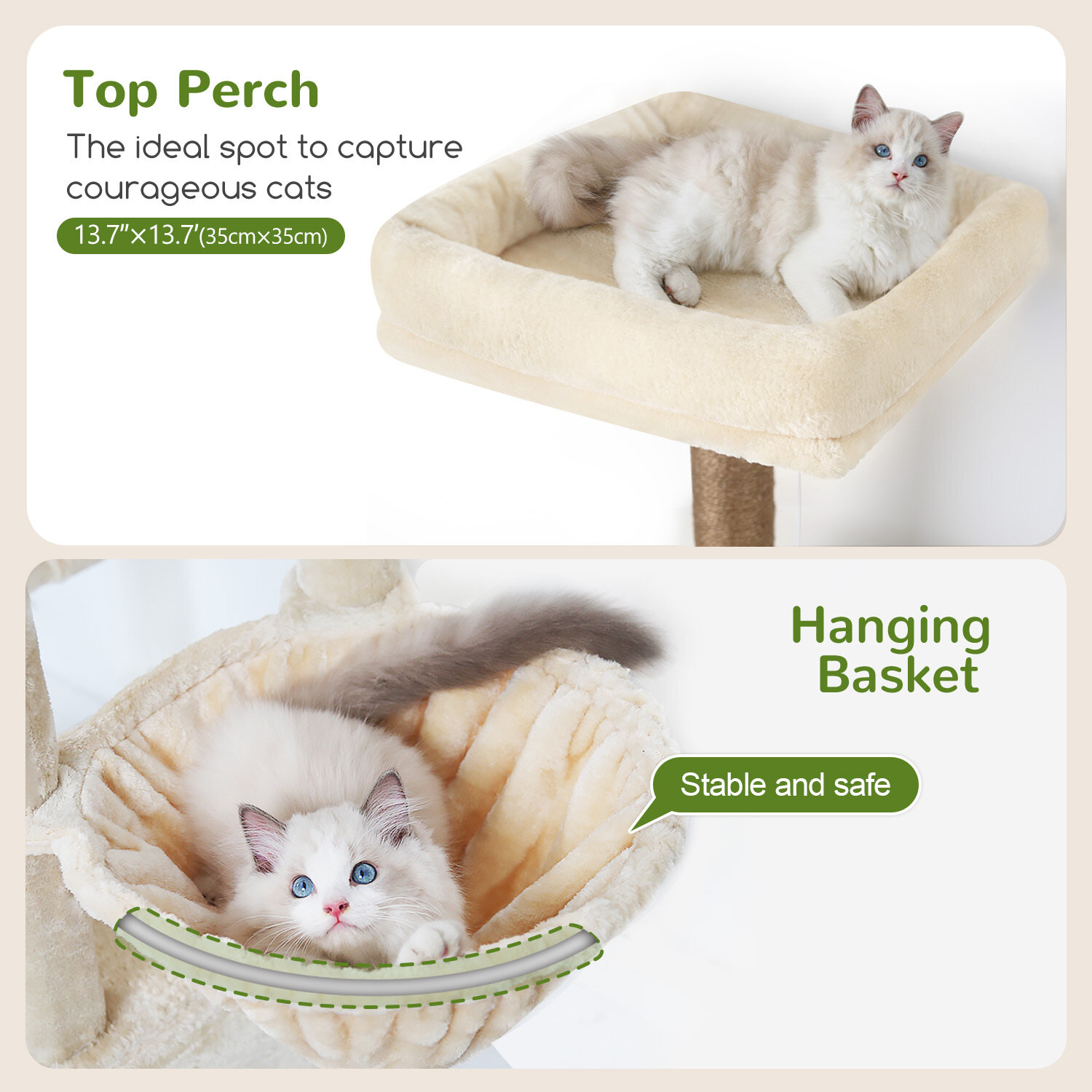 globlazer-f-series-f65b-arbre-chat-beige-165-cm-grand image 5