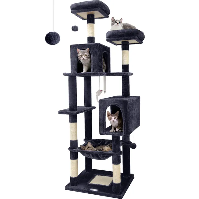 globlazer-f70-arbre-chat-gris-fonc-178-cm image 1