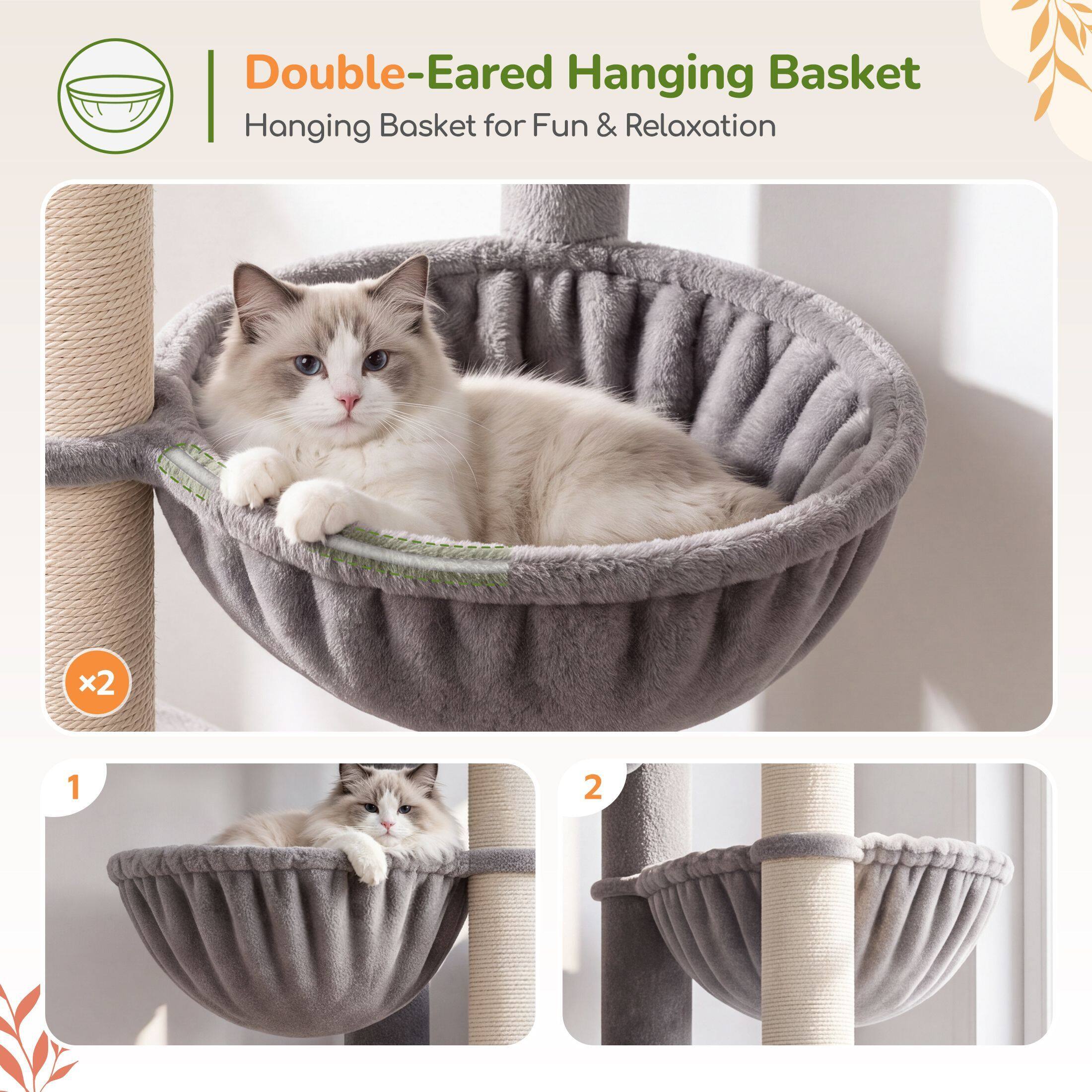globlazer-s-series-52-pouces-arbre-chat-gris-clair-plateforme-xl image 5