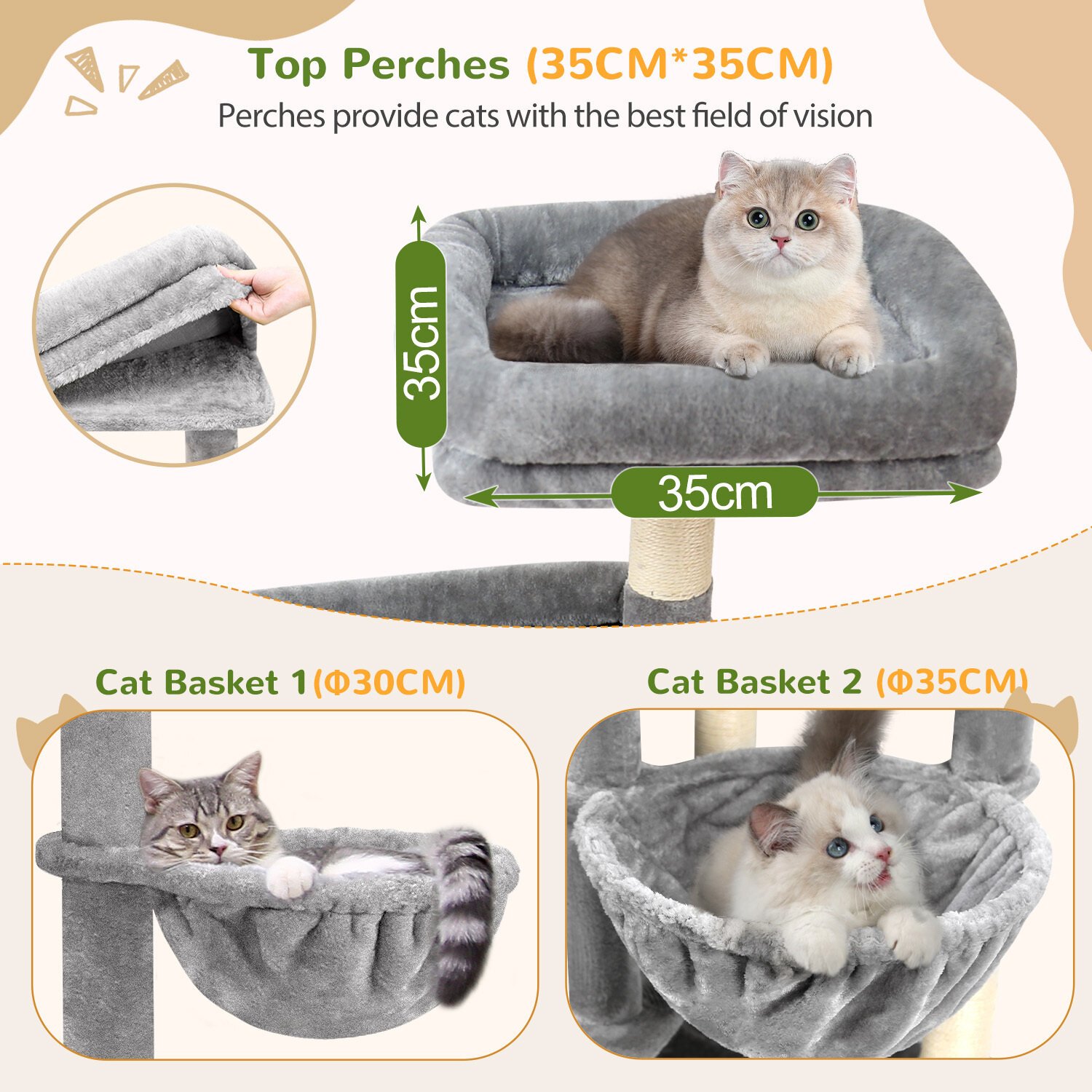 globlazer-f74f-arbre-chat-gris-clair-188-cm-grand image 5
