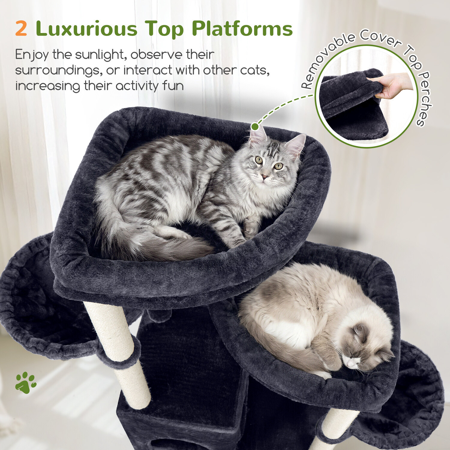 globlazer-s-series-s63-arbre-chat-gris-fonc-160-cm image 4