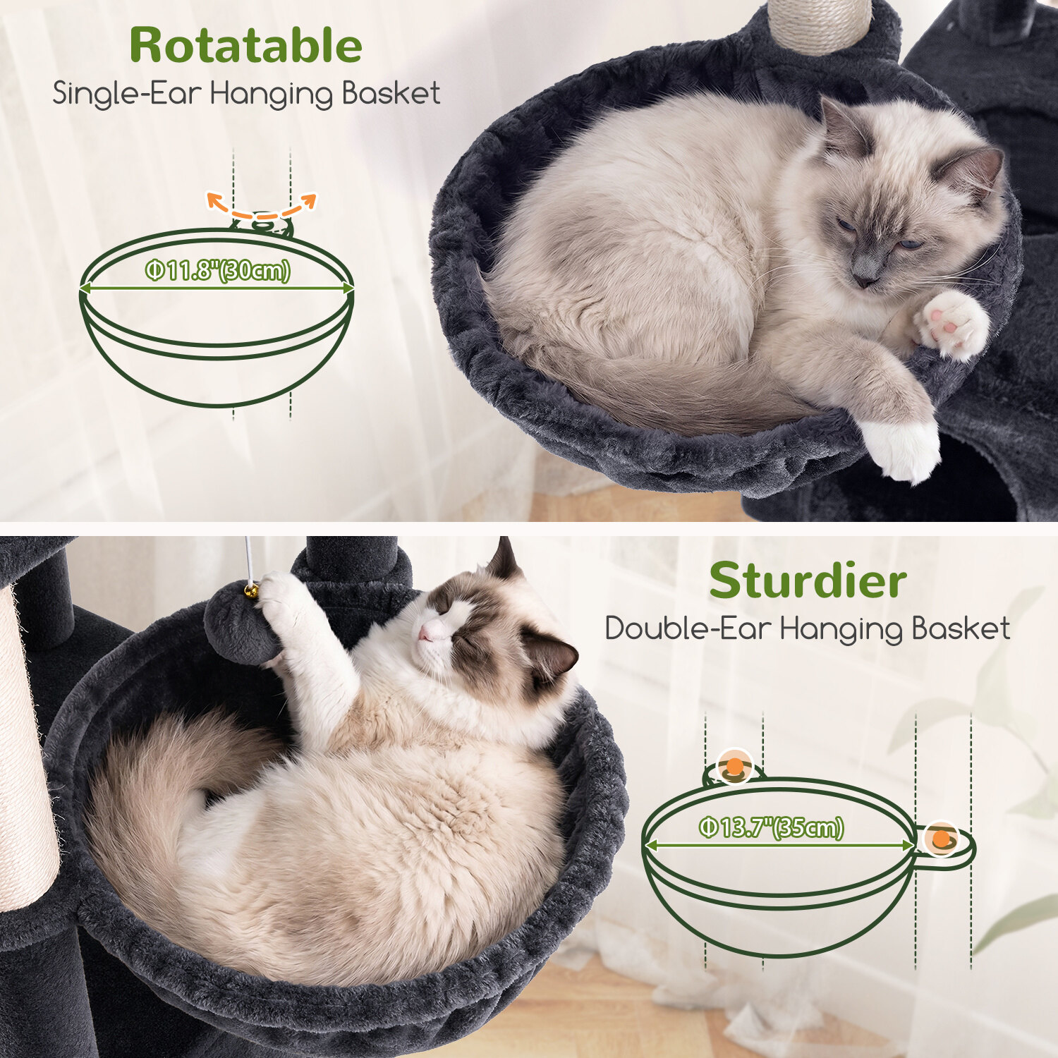 globlazer-s-series-s80h-arbre-chat-gris-fonc-80-pouces image 6
