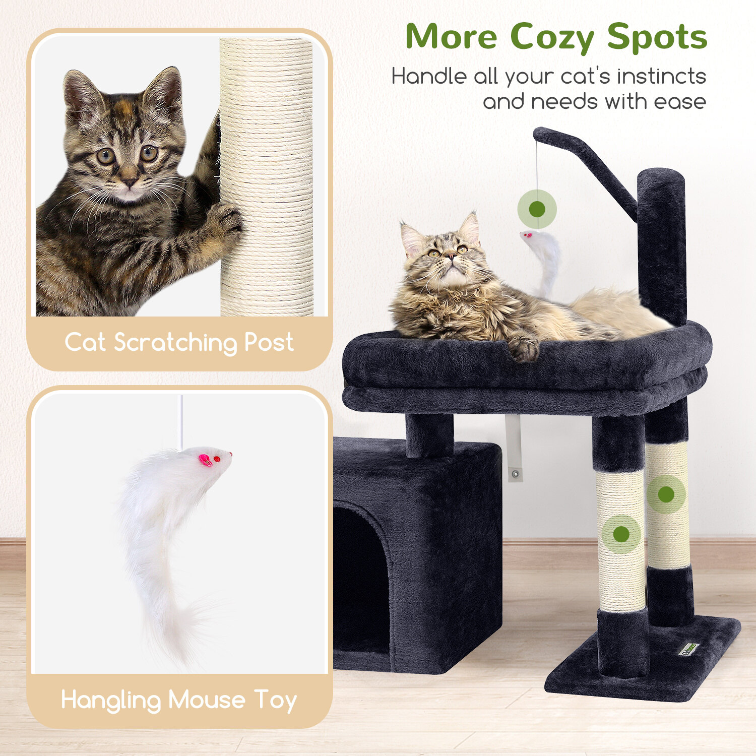 globlazer-f32-arbre-chat-gris-fonc-32-pouces-compact image 7