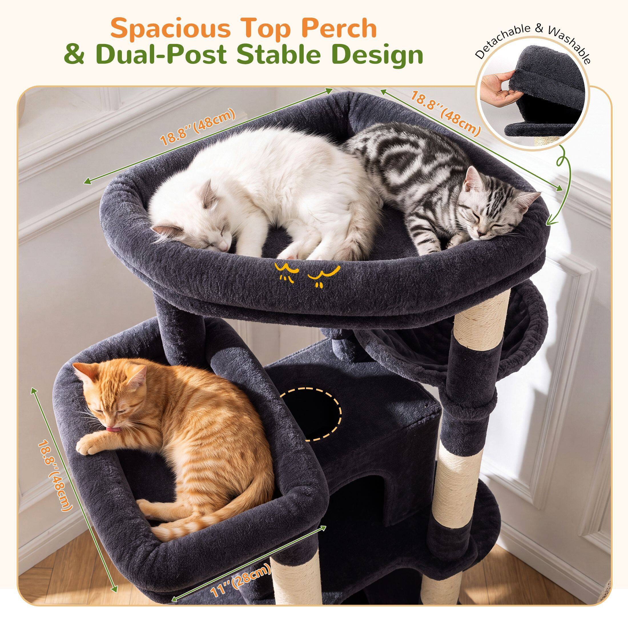 globlazer-f-series-75-pouces-arbre-chat-gris-fonc-condo image 5