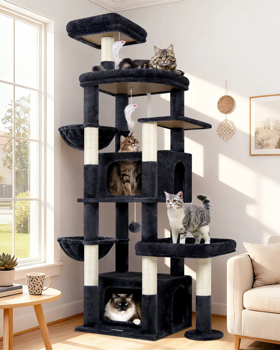 globlazer-s-series-s75-arbre-chat-gris-fonc-75-pouces image 1