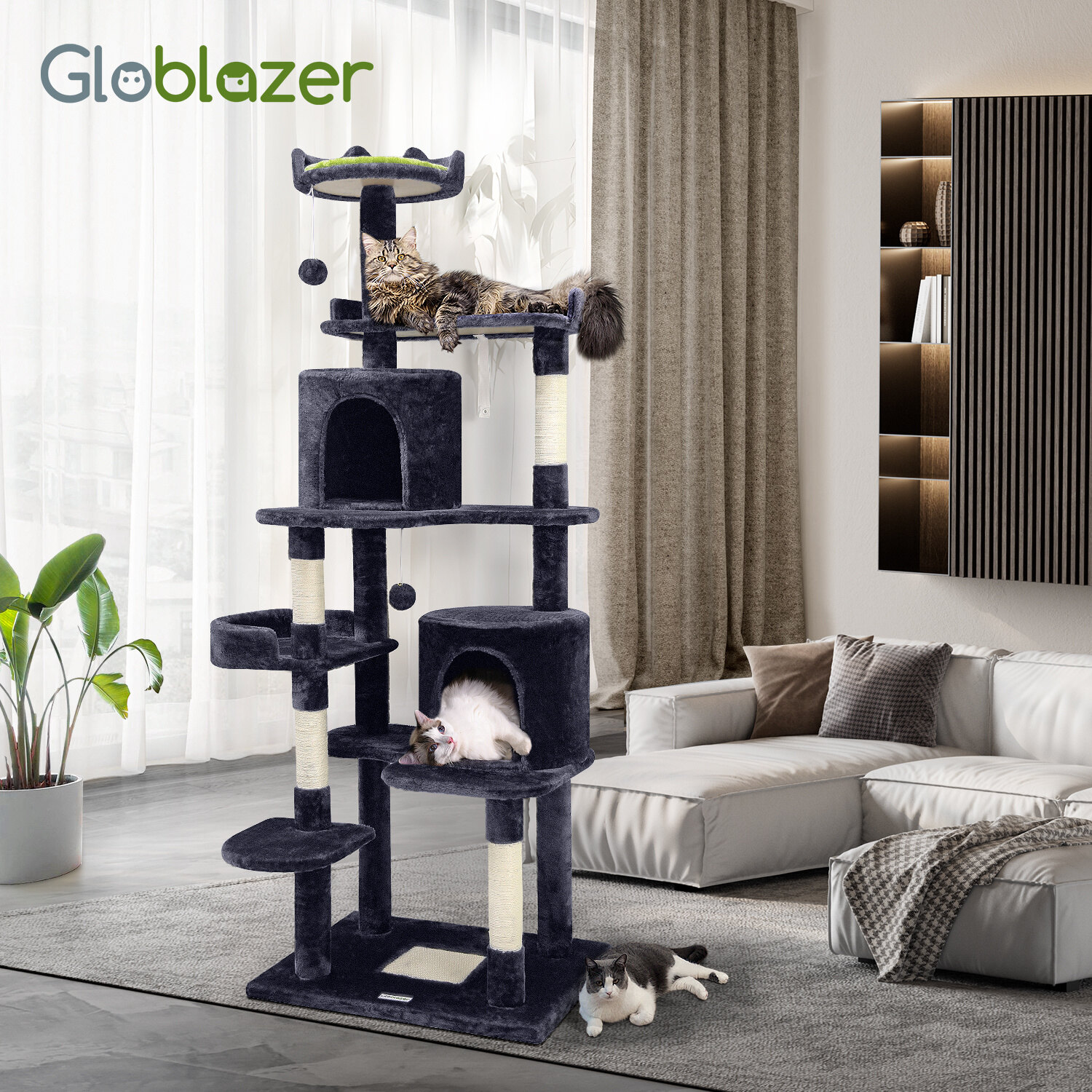 globlazer-c-series-c72-arbre-chat-gris-fonc-183-cm image 3