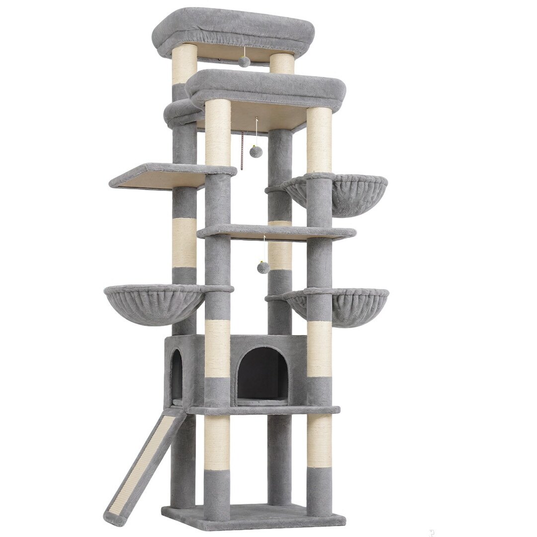 globlazer-s-series-s79c-arbre-chat-gris-clair-79-pouces-robuste image 2