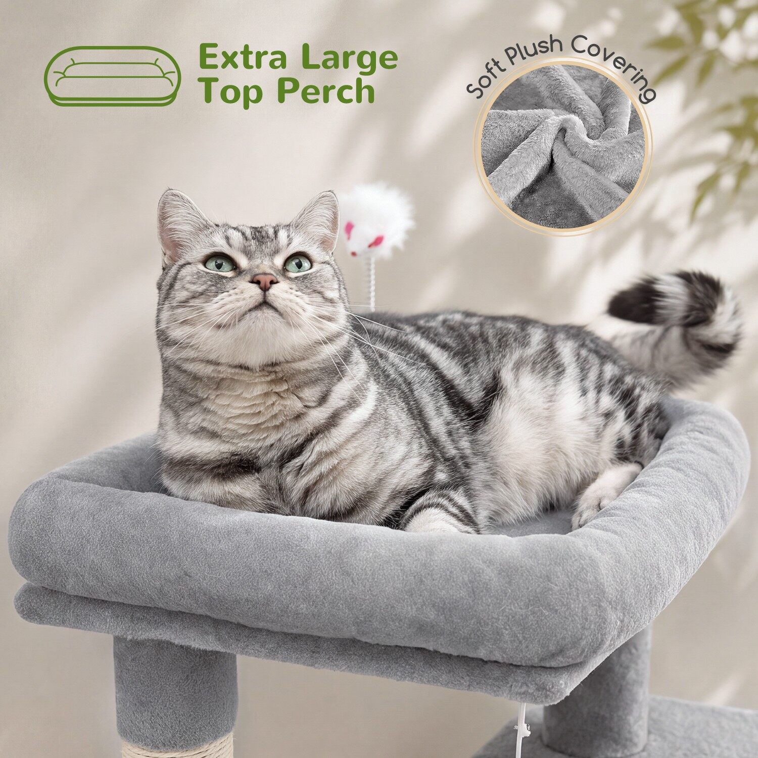 globlazer-f-series-fc50-arbre-chat-gris-clair-127-cm image 2