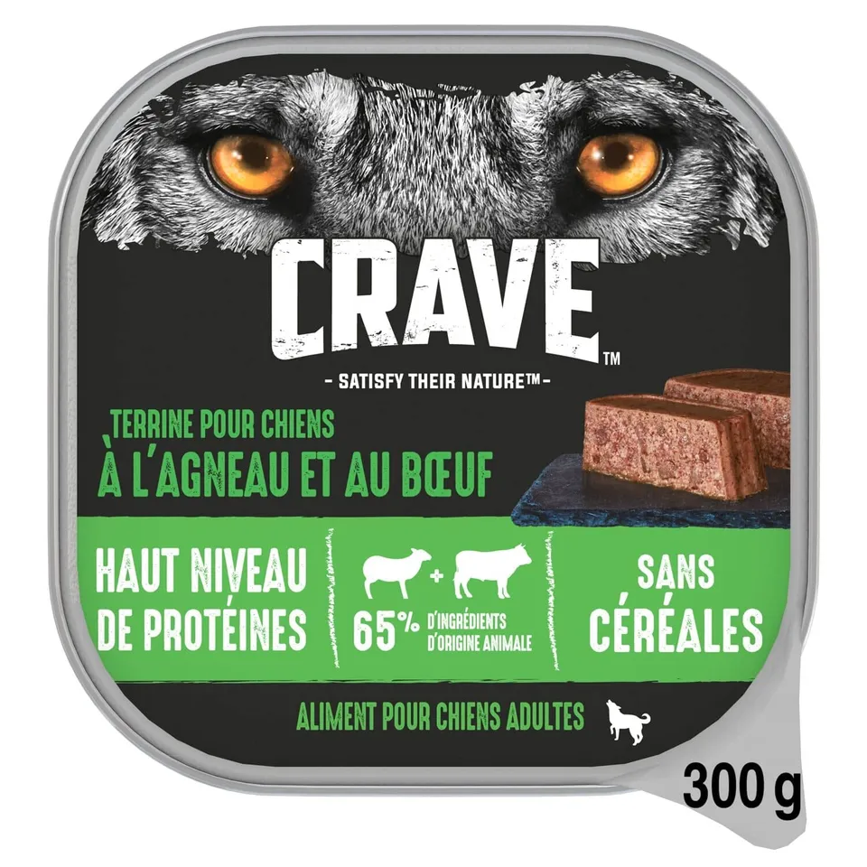 crave-p-t-e-chien-agneau-b-uf-sans-c-r-ales-10x300g image 1
