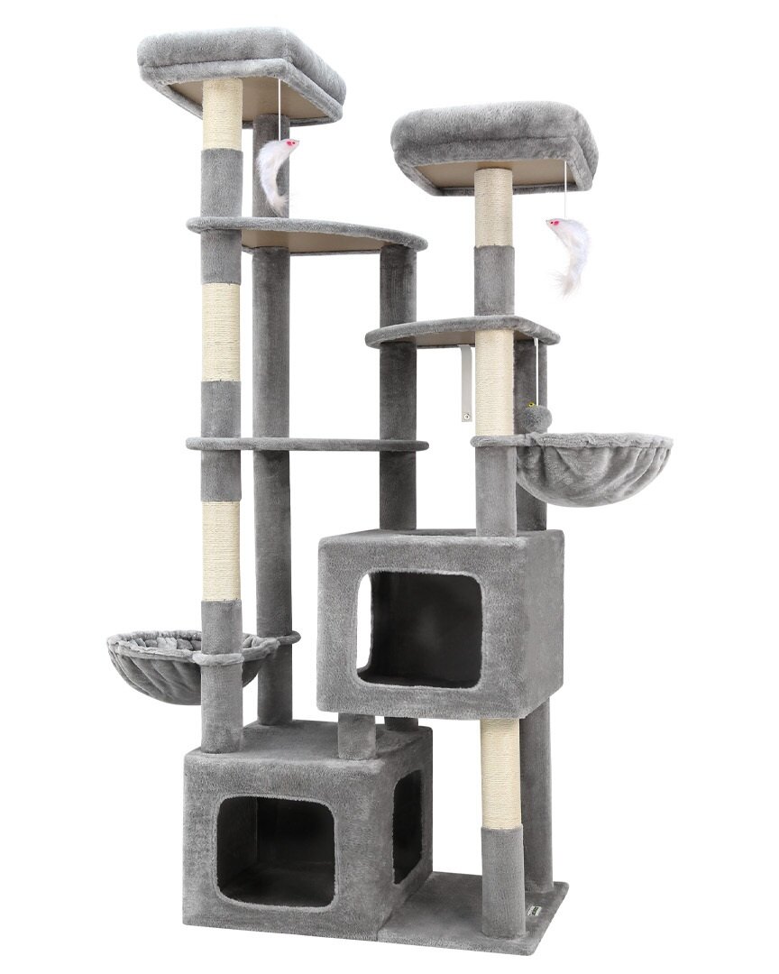 globlazer-s-series-s74e-arbre-chat-gris-clair-74-pouces image 2