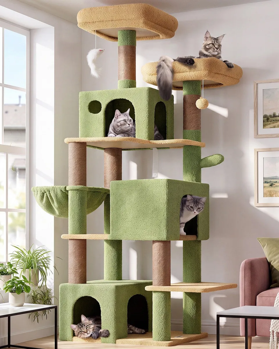 globlazer-f71-f-series-tour-chat-vert-cactus-71-pouces image 1