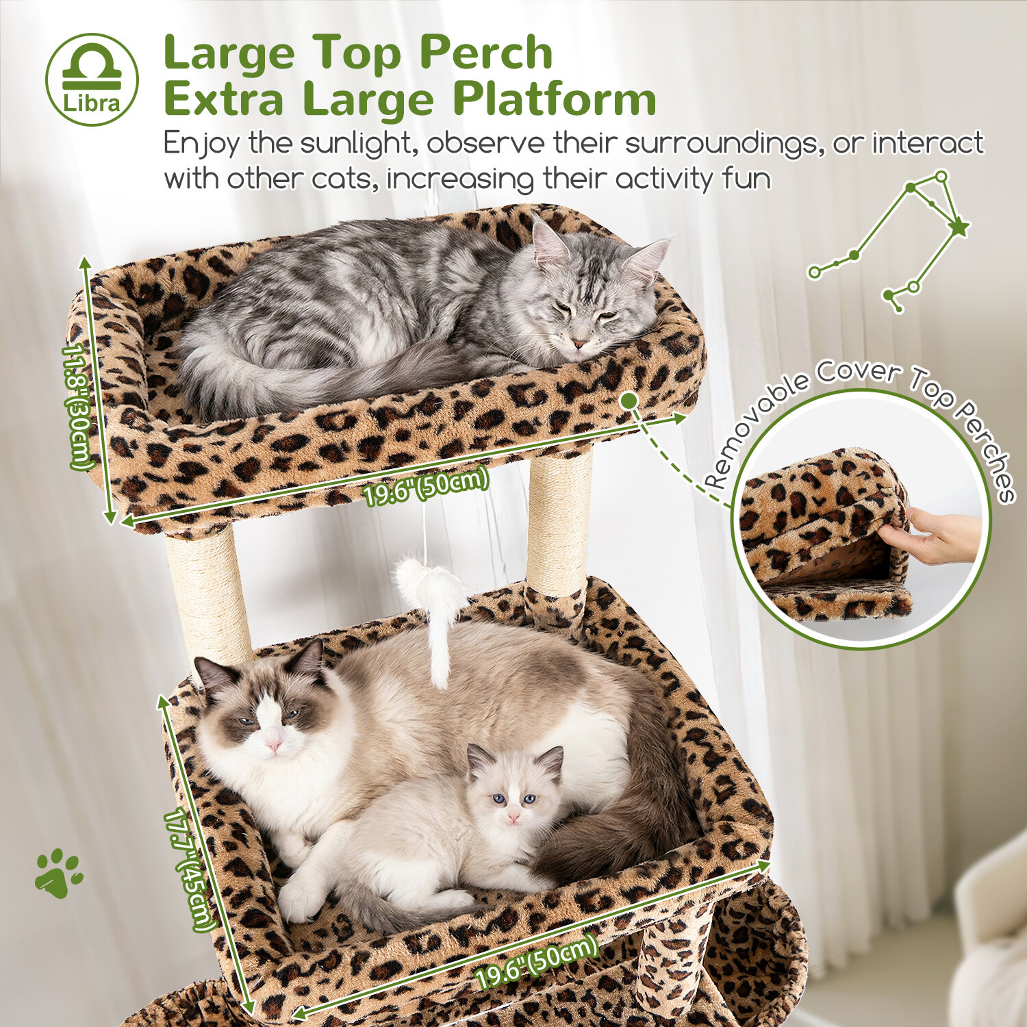 globlazer-z78-arbre-chat-78-pouces-imprim-l-opard image 4