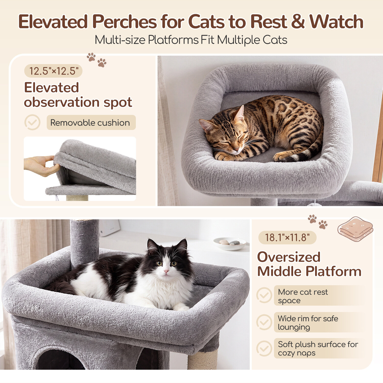 globlazer-f54-arbre-chat-gris-clair-2-niches image 3