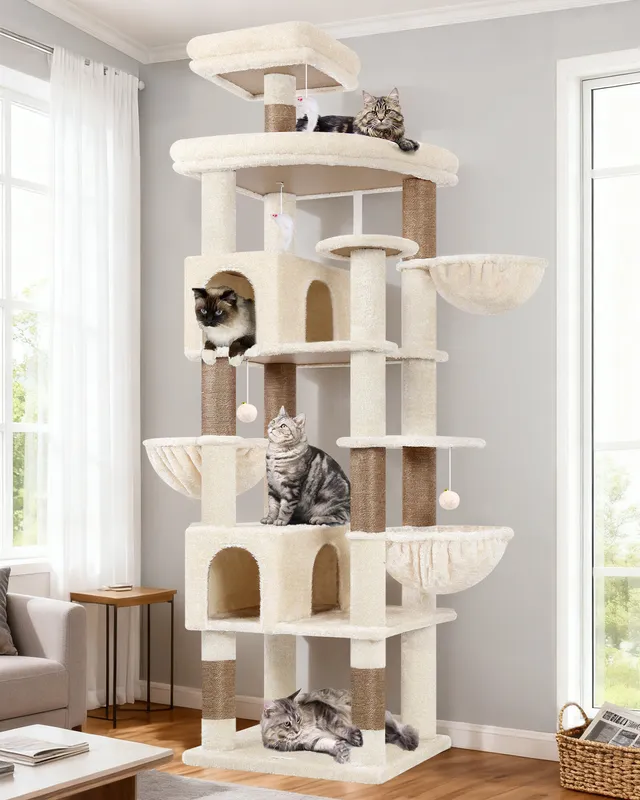 globlazer-s82-arbre-chat-beige-82-pouces-robuste image 1