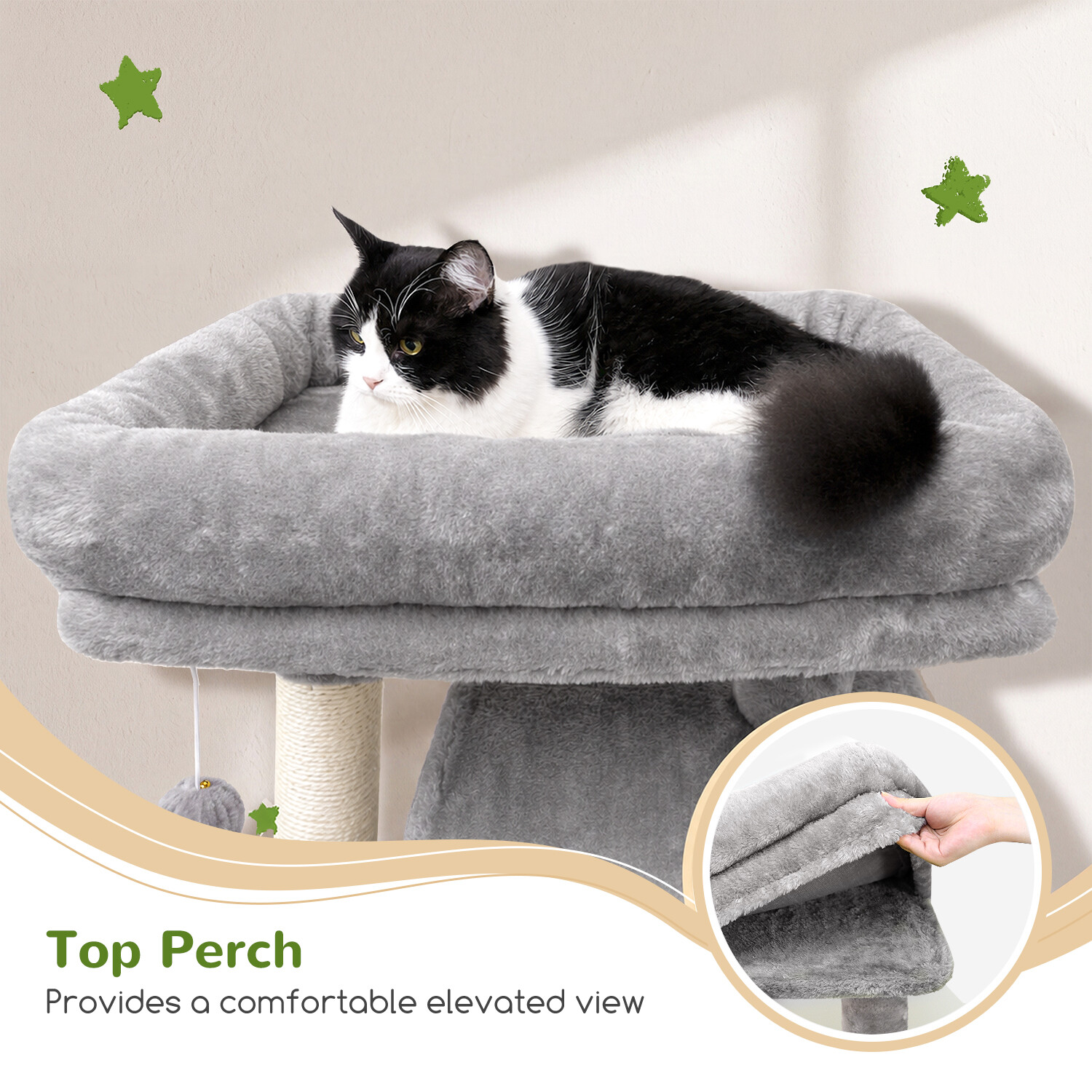 globlazer-f-series-f70-pro-arbre-chat-gris-clair-178-cm-robuste image 2