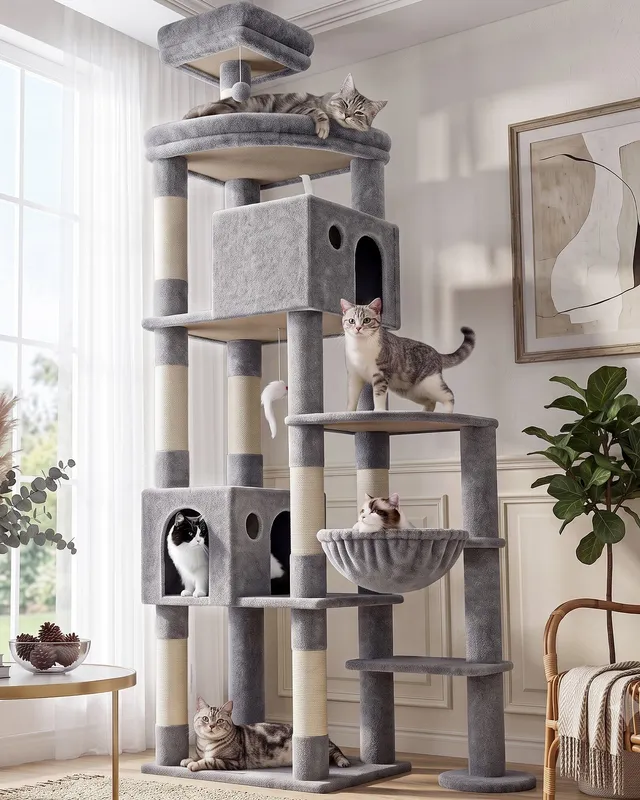 globlazer-f83-f-series-arbre-chat-gris-clair-83-pouces image 1