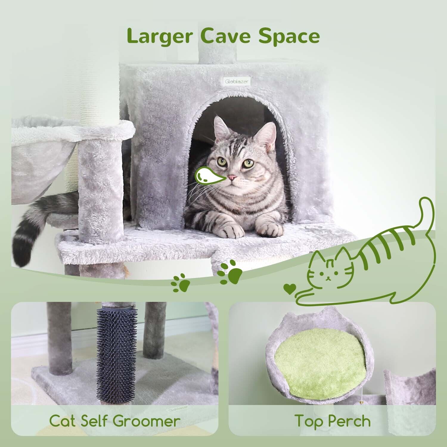 globlazer-s57-arbre-chat-gris-clair-145-cm-adulte image 5