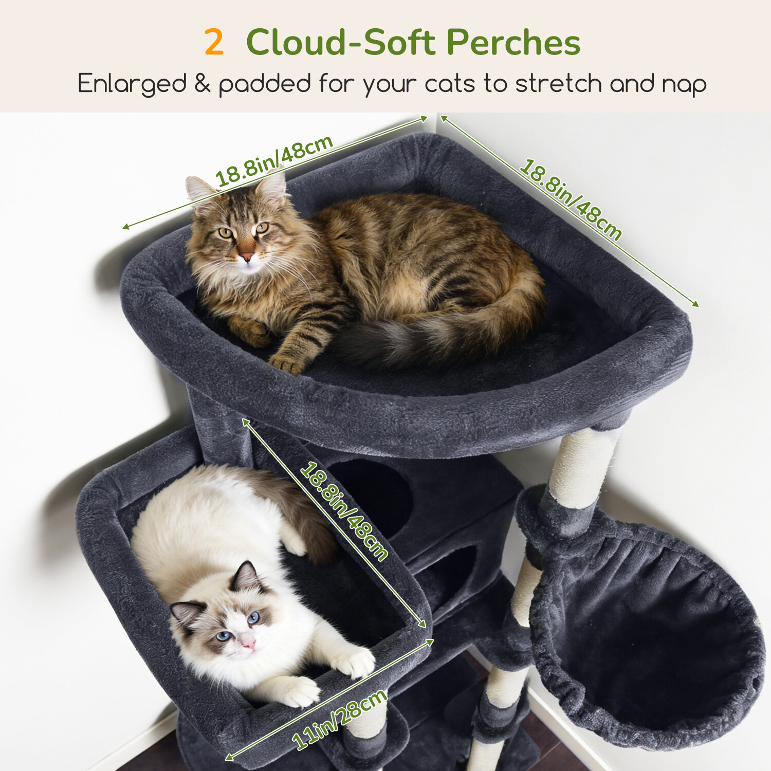 globlazer-s-series-s80c-arbre-chat-gris-fonc-203-cm image 3