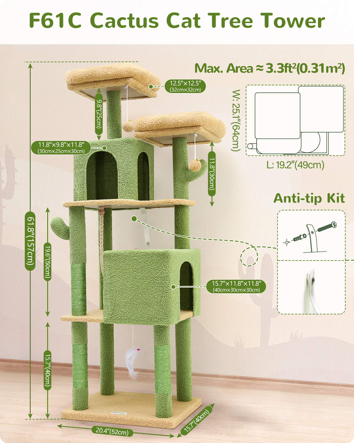 globlazer-f61c-arbre-chat-155-cm-robuste-int-rieur image 7