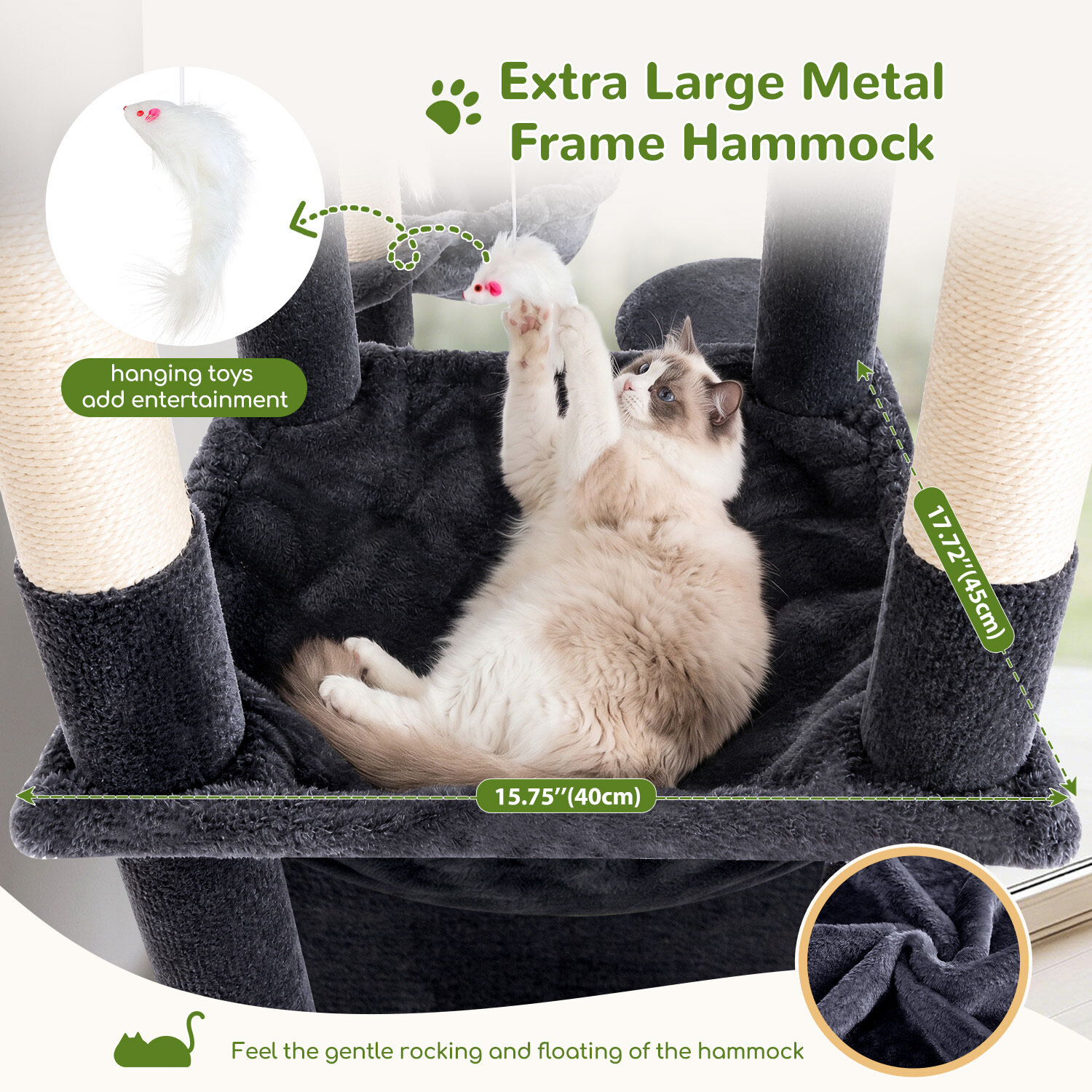 globlazer-s-series-s51-arbre-chat-gris-fonc-129-cm image 4