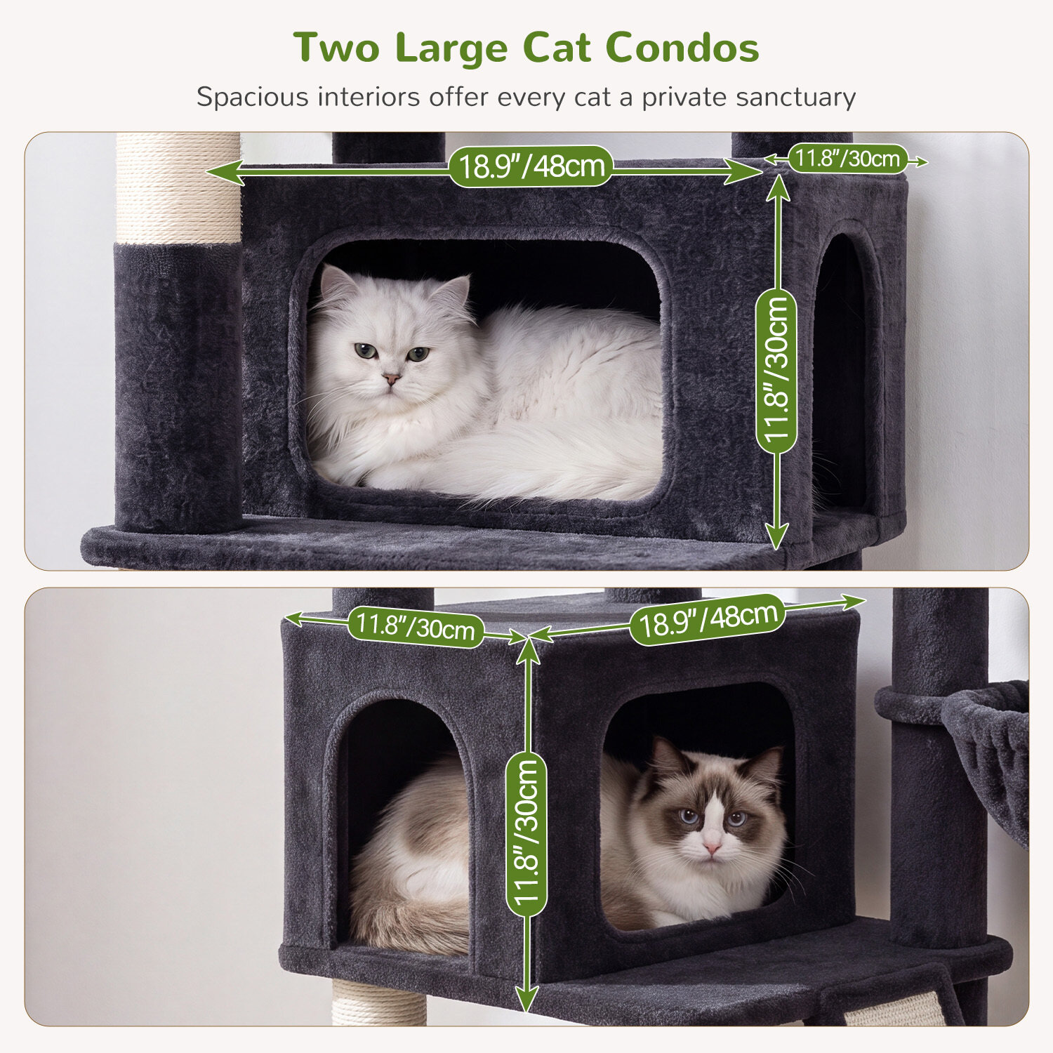 globlazer-f-series-f75b-arbre-chat-gris-fonc-75-pouces-haut image 5