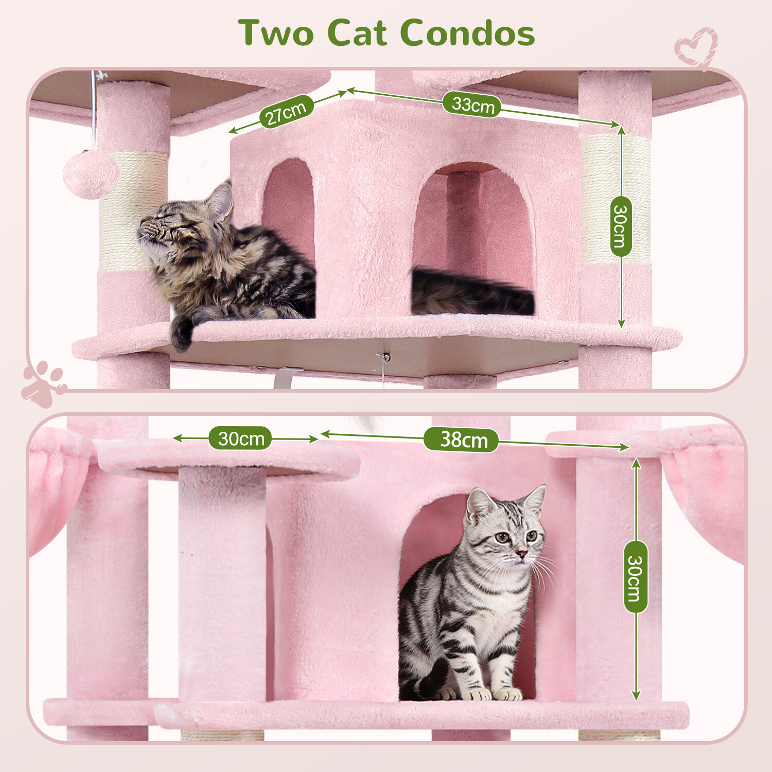 globlazer-f-series-f68b-arbre-chat-rose-68-pouces image 5