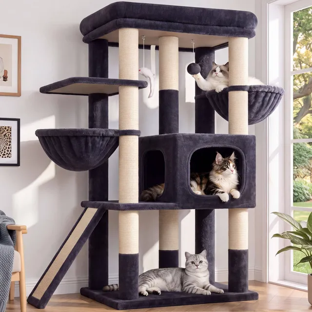 globlazer-52-pouces-arbre-chat-gris-fonc-xl image 1