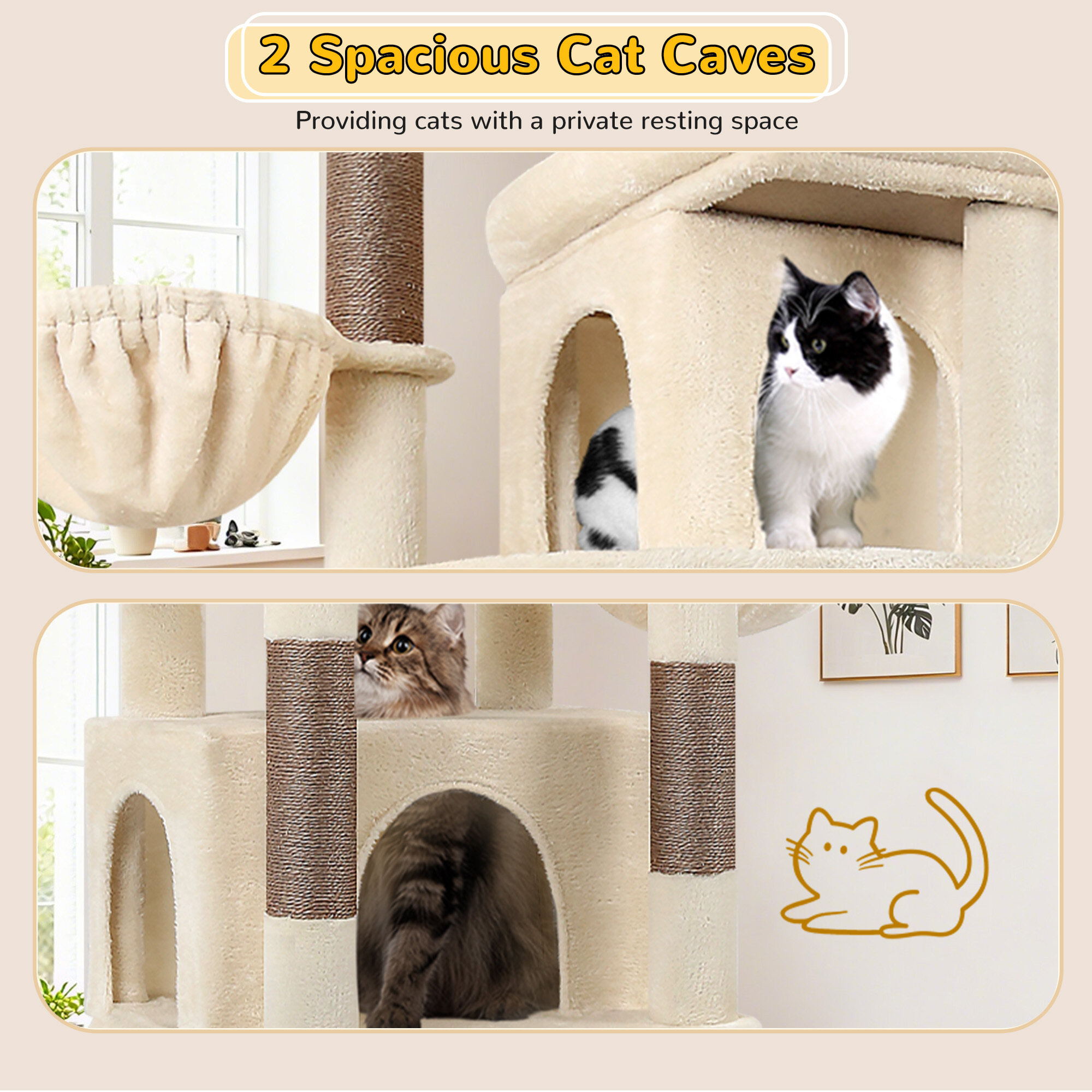 globlazer-s-series-s78-arbre-chat-beige-78-pouces-griffoir image 5