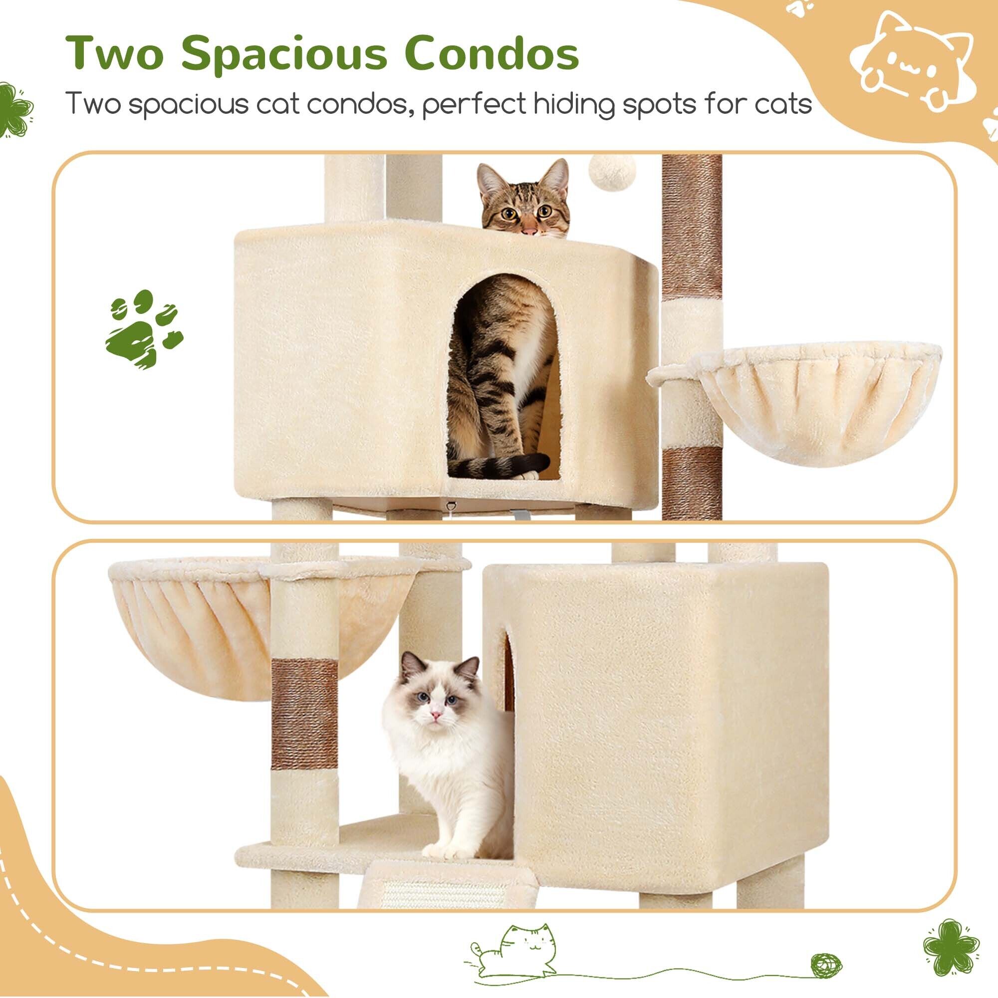 globlazer-s-series-s69b-arbre-chat-beige-175-cm-grand image 6