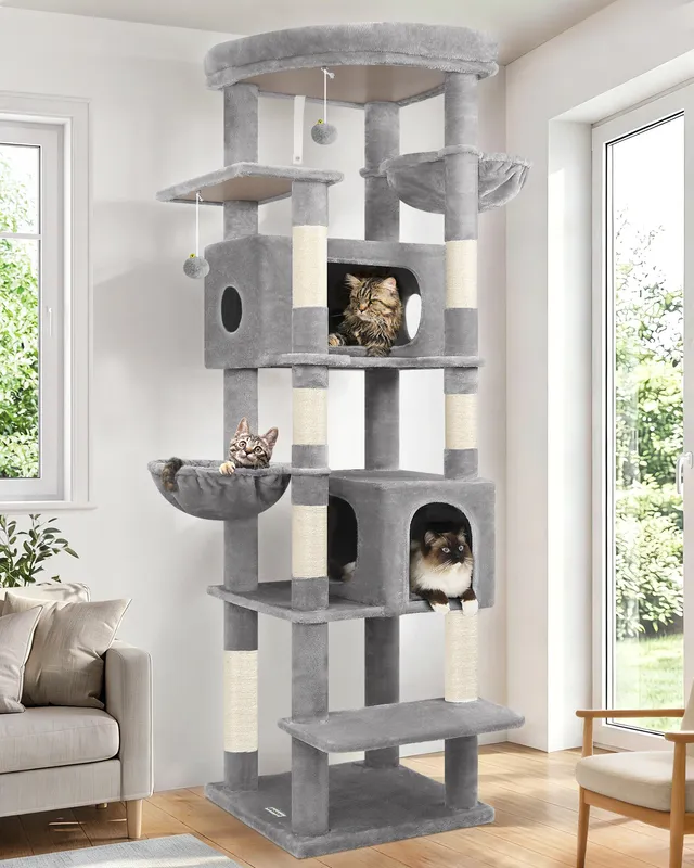 globlazer-s-series-s74-arbre-chat-gris-clair-74-pouces-grand image 1